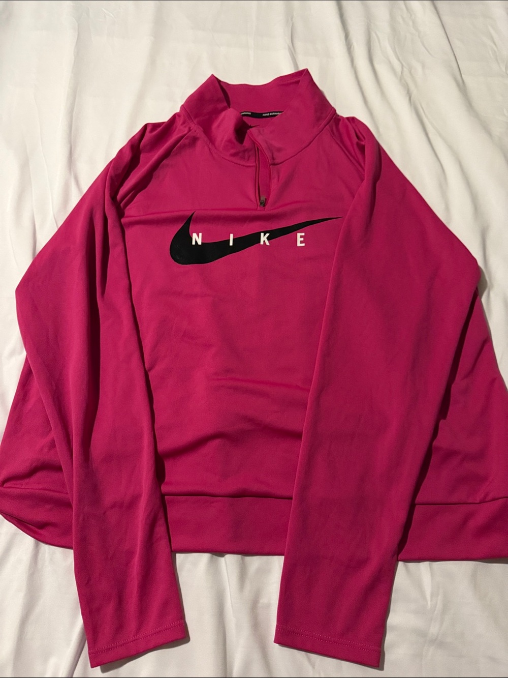 Nike Hot Pink Half-Zip Logo Pullover